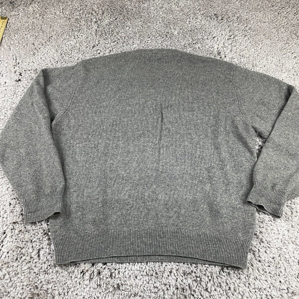 Jos A Bank Crewneck Sweater Mens Size Large Gray & Blue Argyle Lambswool Blend - Picture 4 of 9